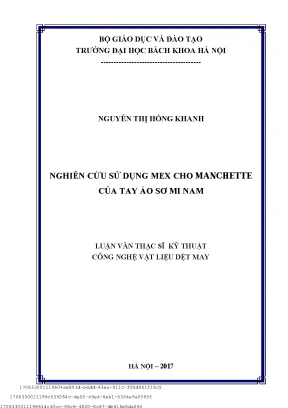 Nghiên ứu sử dụng mex ho manhette ủa tay áo sơ mi nam