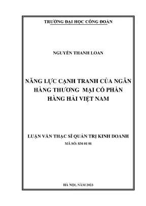 Năng lực cạnh tranh của ngân hàng thương mại cổ phần hàng hải việt nam