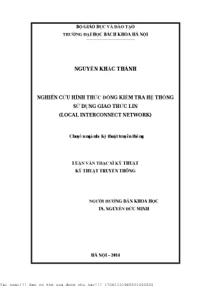 Nghiên ứu hìn thứ đồng kiểm tra hệ thống sử dụng giao thứ lin loal interonnet network