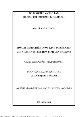 Hoạh định chiến lược kinh doanh cho chi nhánh viettel hòa bình đến năm 2018