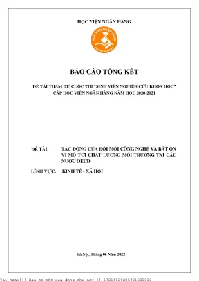 Tác động của đổi mới công nghệ và bất ổn vĩ mô tới chất lượng tại các nước oecd