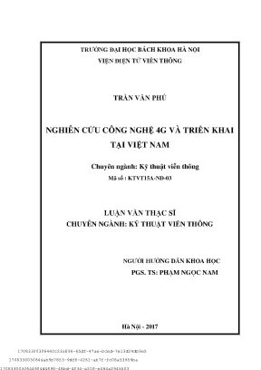 Nghiên ứu ông nghệ 4g và triển khai tại việt nam