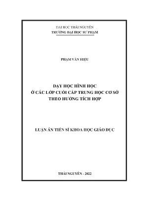 Dạy học hình học ở các lớp cuối cấp trung học cơ sở theo hướng tích hợp