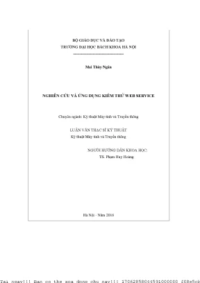 Nghiên ứu và ứng dụng kiểm thử web servie