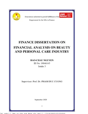 Financial analysis on beauty and personal care industry