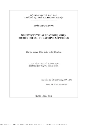 Nghiên ứu thuật toán điều khiển bộ biến đổi dc dc ấu hình xếp hồng