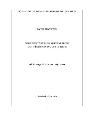 Nghệ thuật xây dựng nhân vật trong lan trì kiến văn lục của vũ trinh