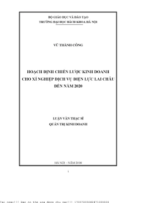 Hoạh định hiến lượ kinh doanh ho xí nghiệp dịh vụ điện lự lai châu đến năm 2020