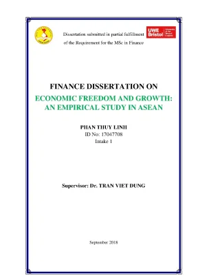 Economic freedom and growth an empirical study in asean masters thesis