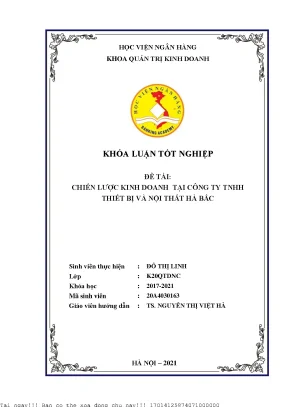 Chiến lược kinh doanh tại công ty tnhh thiết bị và nội thất hà bắc