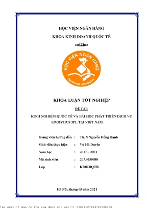Kinh nghiệm quốc tế và bài học phát triển dịch vụ logistics 3pl tại việt nam