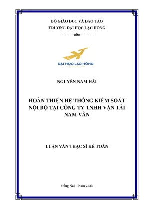 Hoàn thiện hệ thống kiểm soát nội bộ tại công ty tnhh vận tải nam vân