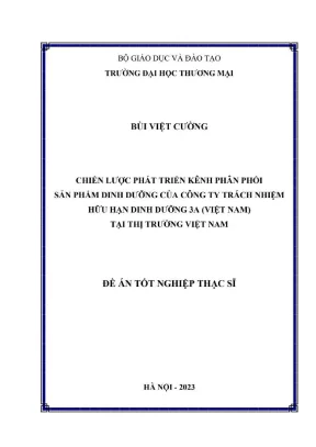Chiến lược phát triển kênh phân phối sản phẩm dinh dưỡng của công ty trách nhiệm hữu hạn dinh dưỡng 3a việt nam tại thị trường việt nam