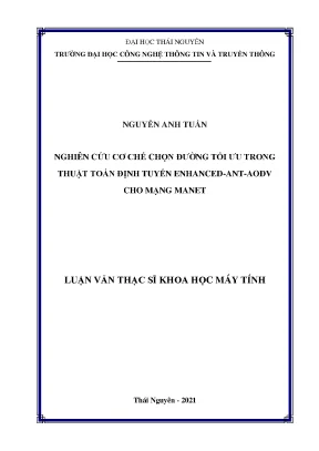 Nguyên cứu cơ chế chọn đường tối ưu ytong thuật toán định tuyến enhanced ant aodv cho mạng manet