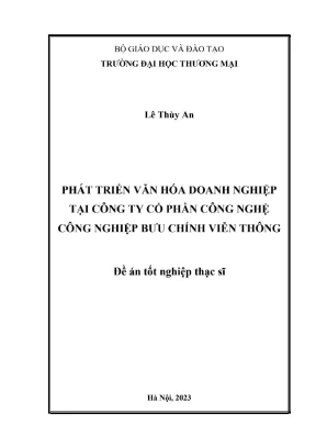 Phát triển văn hóa doanh nghiệp tại công ty cp công nghệ bưu chính viễn thông