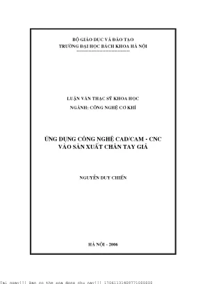 Ứng dụng ông nghệ cadcam cnc vào sản xuất hân tay giả