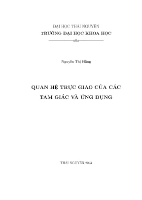 Quan hệ trực giao của các tam giác và ứng dụng