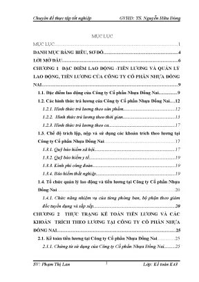 Luận văn thạc sĩ kế toán tiền lương và các khoản trích theo lương tại công ty cổ phần nhựa đồng nai