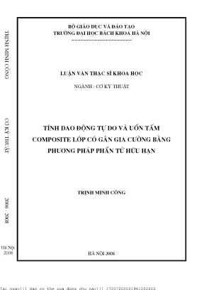 Tính toán dao động tự do và uốn tấm composite lớp ó gân gia cường bằng phương pháp phần tử hữu hạn