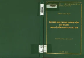 Giải pháp nâng cao hiệu quả hoạt động điều hoà vốn trong hệ thống ngân hàng nông nghiệp và phát triển nông thôn việt nam
