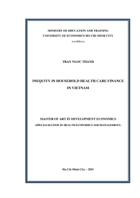 Luận văn thạc sĩ inequity in household health care finance in vietnam