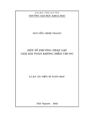 Một số phương pháp lặp giải bài toán không điểm chung