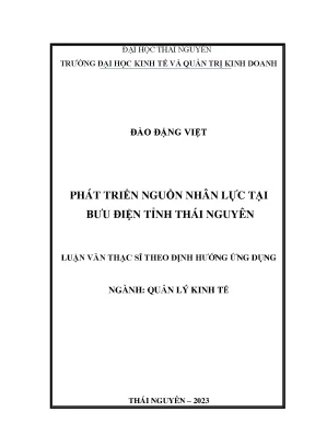 Phát triển nguồn nhân lực tại bưu điện tỉnh thái nguyên