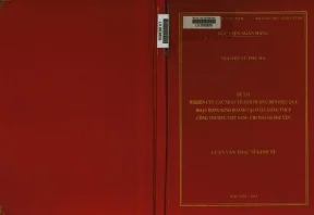 Nghiên cứu các nhân tố ảnh hưởng đến hiệu quả hoạt động kinh doanh tại ngân hàng tmcp công thương việt nam chi nhánh phú yên