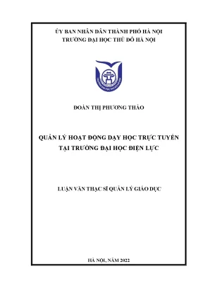 Quản lý hoạt động dạy học trực tuyến tại trường đại học điện lực