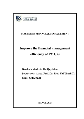 Improve the financial management efficiency of pv gas