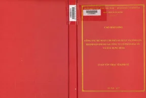 Công tác kế toán chi phí sản xuất và tính giá thành sản phẩm tại công ty cổ phần đầu tư và xây dựng hud1 luận văn thạc sỹ kinh tế