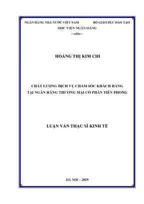 Chất lượng dịch vụ chăm sóc khách hàng tại ngân hàng thương mại cổ phần tiên phong