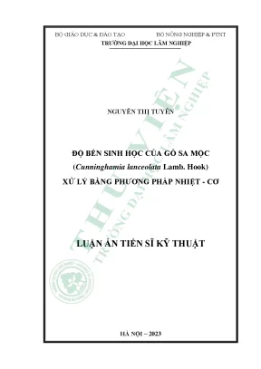 Độ bền sinh học của gỗ sa mộc cunninghamia lanceolata lamb hook xử lý bằng phương pháp nhiệt cơ