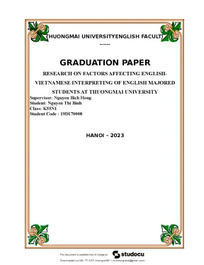 Research on factors affecting englishvietnamese interpreting of english majored students at thuongmai university
