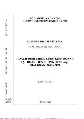 Hoạh định hiến lượ kinh doanh tập đoàn tiên phong itd corp