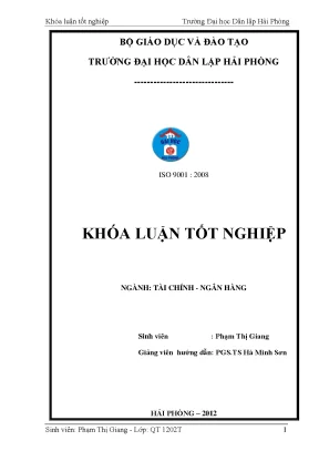 Các giải pháp nâng cao chất lượng tín dụng doanh nghiệp tại chi nhánh ngân hàng đầu tư và phát triển bắc ninh ngân hàng đầu tư và phát triển