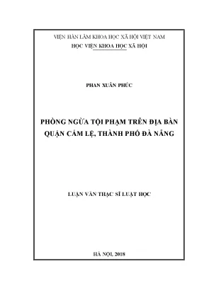 Phòng ngừa tội phạm trên địa bàn quận cẩm lệ thành phố đà nẵng