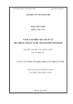 Nâng cao hiệu quả quản lý hệ thống thoát nước thành phố ninh bình