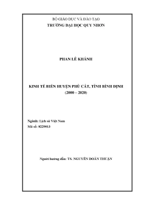 Kinh tế biển huyện phù cát tỉnh bình định 2000 2020