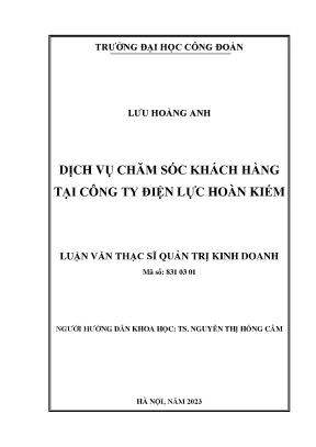 Dịch vụ chăm sóc khách hàng tại công ty điện lực hoàn kiếm