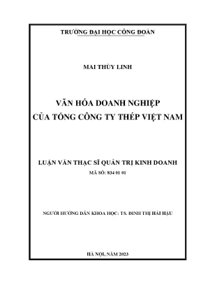Văn hóa doanh nghiệp của tổng công ty thép việt nam