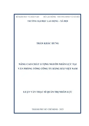 Nâng cao chất lượng nguồn nhân lực tại văn phòng tổng công ty hàng hải việt nam