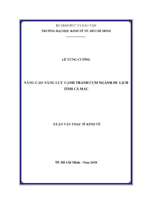 Nâng cao năng lực cạnh tranh cụm ngành du lịch tỉnh cà mau