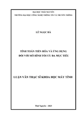 Tính toán tiến hóa và ứng dụng đối với mô hình tối ưu đa mục tiêu
