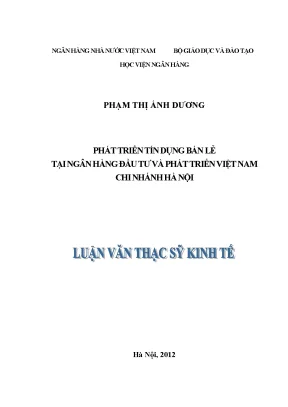 Phát triển tín dụng bán lẻ tại ngân hàng đầu tư và phát triển việt nam chi nhánh hà nội