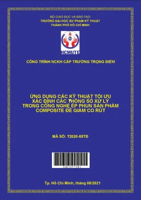 Đề tài ứng dụng các kỹ thuật tối ưu xác định các thông số xử lý trong công nghệ ép phun sản phẩm composite để giảm co rút