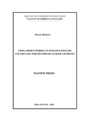 Using short stories to enhance english vocabulary for secondary school students