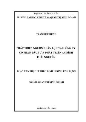Phát triển nguồn nhân lực tại công ty cổ phần đầu tư và phát triển an bình thái nguyên