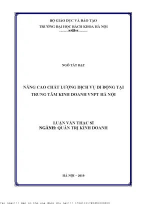 Nâng ao hất lượng dịh vụ di động tại trung tâm kinh doanh vnpt hà nội