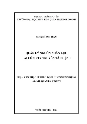 Quản lý nguồn nhân lực tại công ty truyền tải điện 1